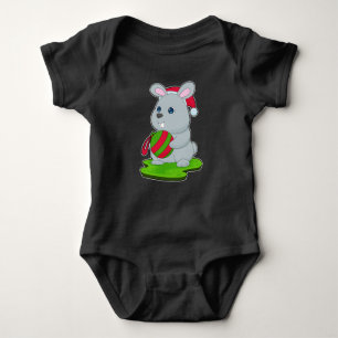 Rabbit Christmas Christmas ball Baby Bodysuit