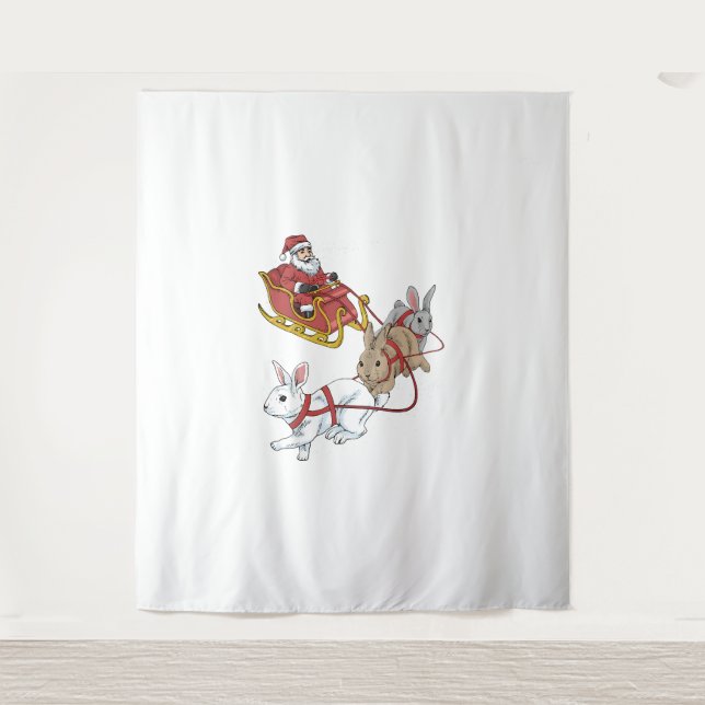 Rabbit Christmas  Tapestry (Front)
