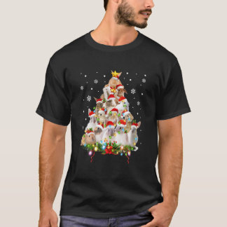 Rabbit Christmas Tree Bunny Lover Gift Merry Chris T-Shirt