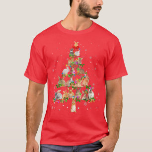 Rabbit Christmas Tree Ornament Decor Xmas T-Shirt