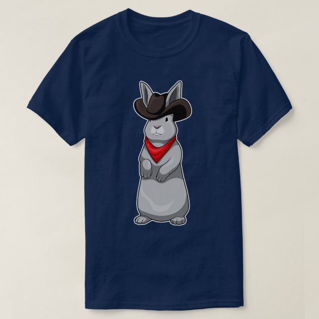 Rabbit Cowboy Cowboy hat T-Shirt (Design Front)