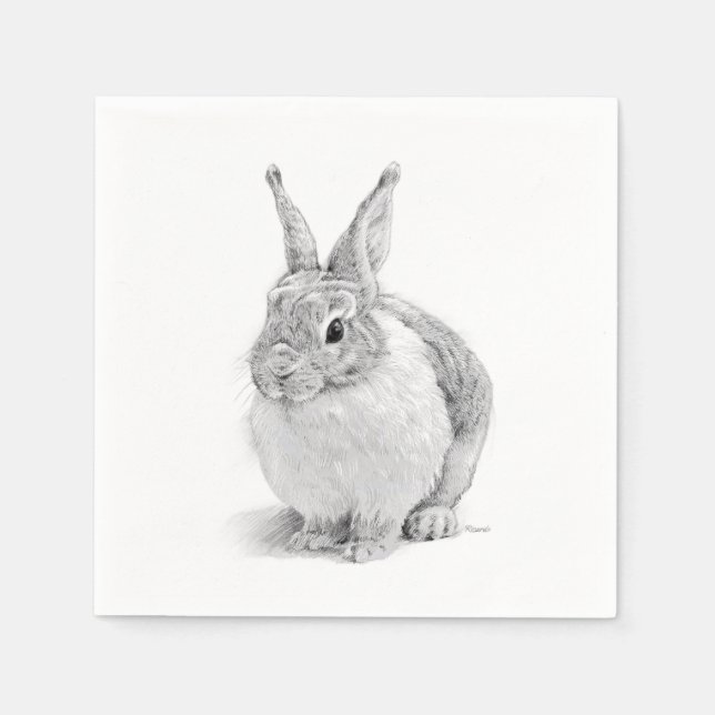 Rabbit Day Napkin (Front)