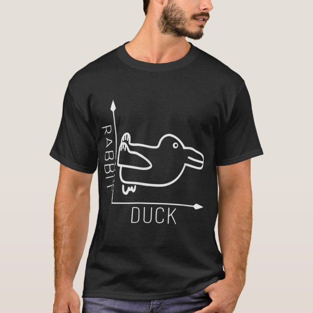 Rabbit Duck Illusion - Math Graph Drawing Philosop T-Shirt (Front)