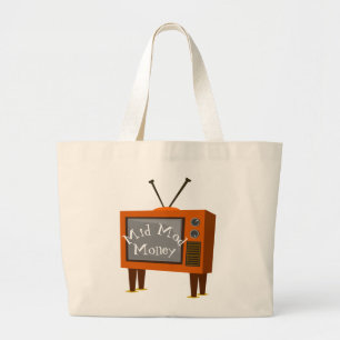 Rabbit Ears Retro Console TV Large Tote Bag
