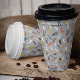 Rabbit Easter Bunny Cartoon Paper Cups