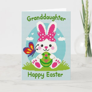 Rabbit Easter Egg Pattern Card
