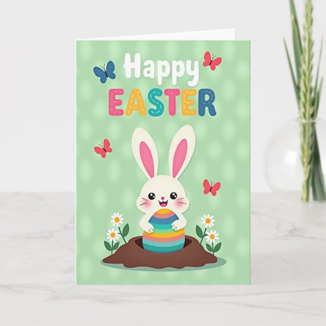 Rabbit Easter Pattern Card (Front)