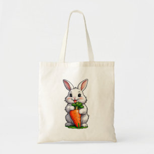 Rabbit Eating Carrot Tote Bag