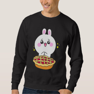 Rabbit Eating Crust Pie Bunny Bake Chef Baking Eas Sweatshirt