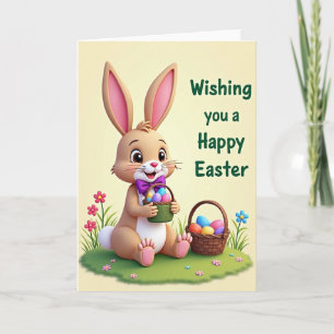 Rabbit Egg Basket Pattern Card