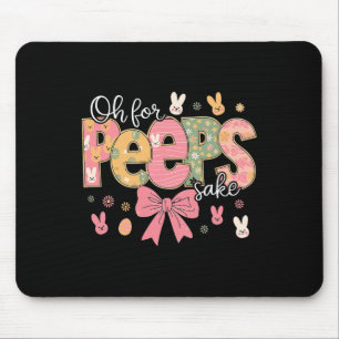 Rabbit Egg Bun For God Sake Happy Easter Bunny Kid Mouse Pad