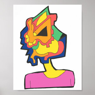 Rabbit Face Poster