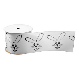 RABBIT FACE SATIN RIBBON