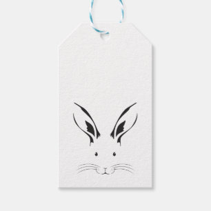 Rabbit Face Silhouette Gift Tags