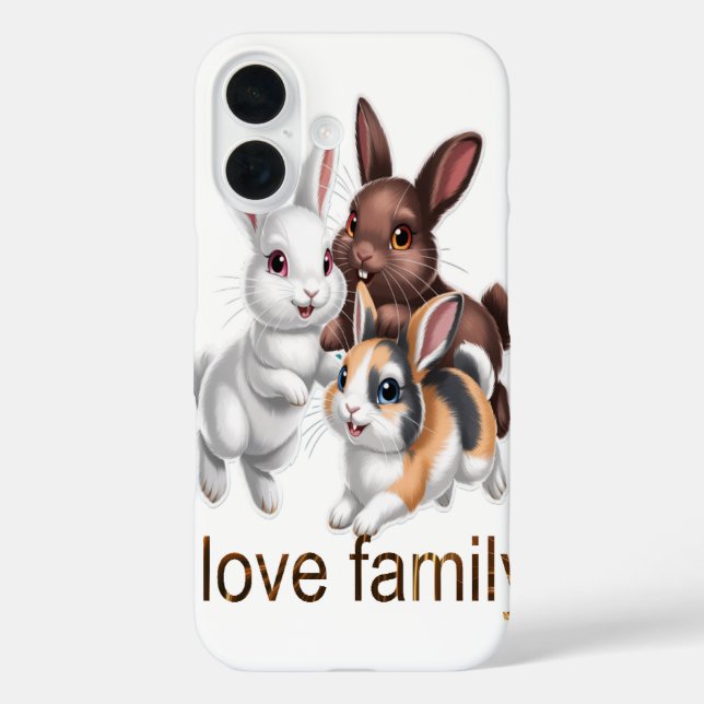 Rabbit family  Case-Mate iPhone case (Back)
