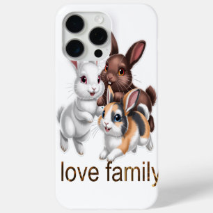 Rabbit family iPhone 15 pro max case