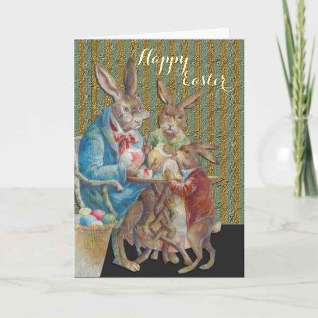Rabbit Family Holiday Card (Front)