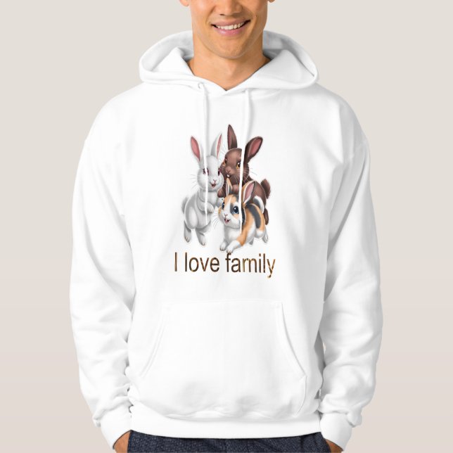 Rabbit family  hoodie (Front)