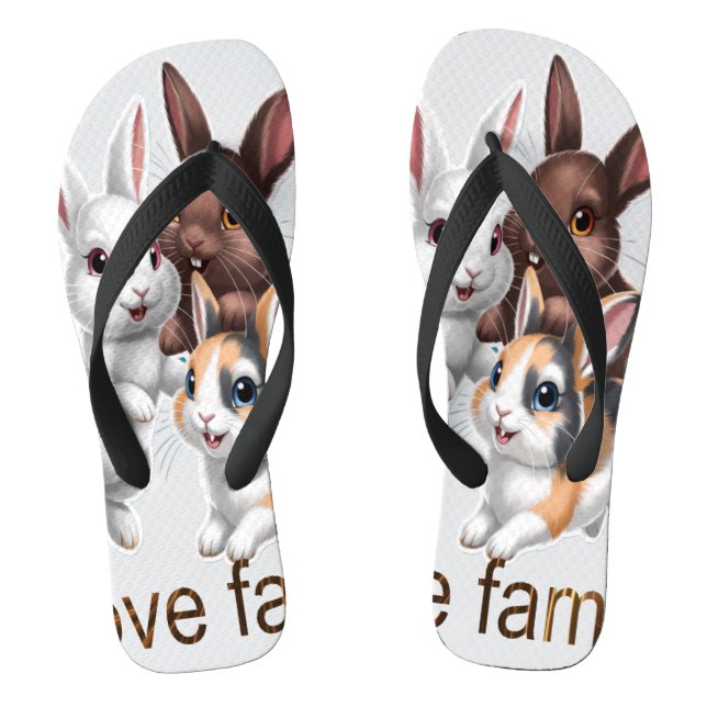 Rabbit family  jandals (Footbed)