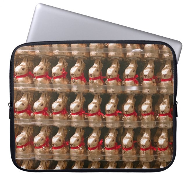 Rabbit figurine lot laptop sleeve (Front)
