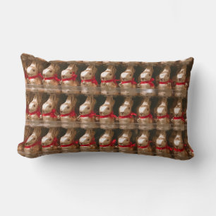 Rabbit figurine lot lumbar cushion