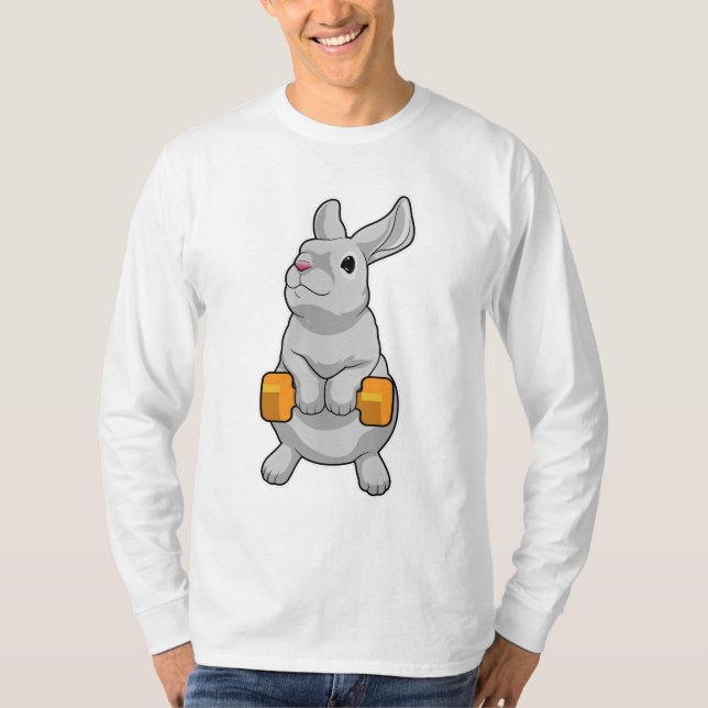 Rabbit Fitness Dumbbell T-Shirt (Front)