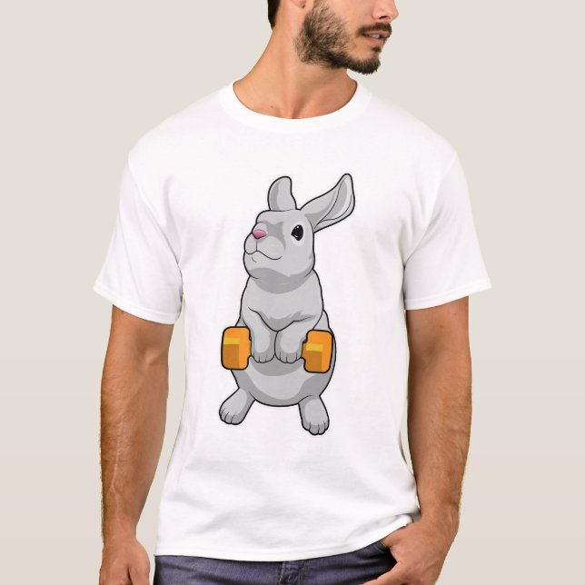 Rabbit Fitness Dumbbell T-Shirt (Front)