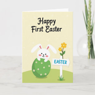 Rabbit Floral Easter Card
