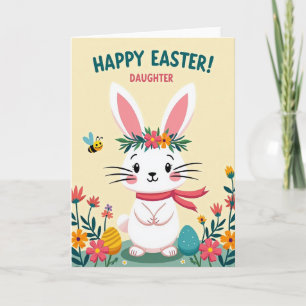 Rabbit Floral Pattern Card