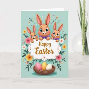 Rabbit Friends Celebration Card