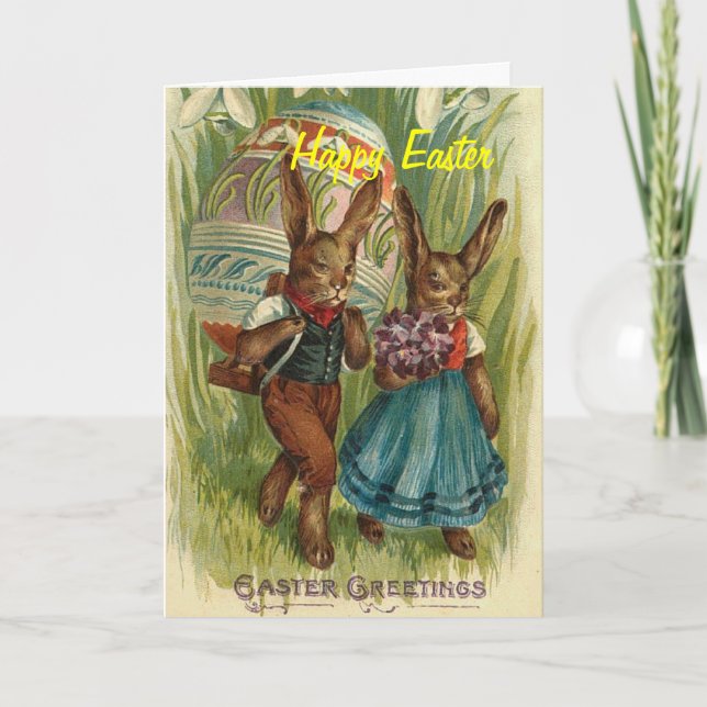 Rabbit friends easter card (Front)