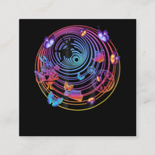 Rabbit Gift Alice In Wonderland Square Business Card