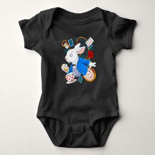 Rabbit Gift Alice In Wonderland - White Rabbit Baby Bodysuit
