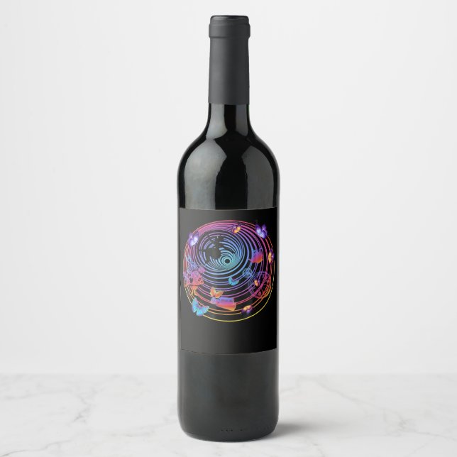 Rabbit Gift | Alice In Wonderland Wine Label (Front)