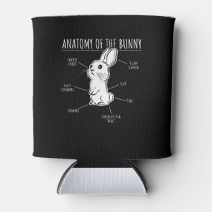 Rabbit Gift  Anatomy Of Bunny Cute Rabbit Pet Love Can Cooler