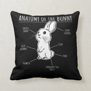 Rabbit Gift Anatomy Of Bunny Cute Rabbit Pet Love Cushion