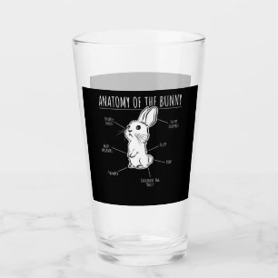 Rabbit Gift  Anatomy Of Bunny Cute Rabbit Pet Love Glass
