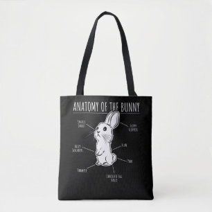 Rabbit Gift  Anatomy Of Bunny Cute Rabbit Pet Love Tote Bag