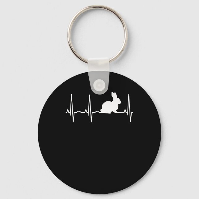 Rabbit Gift | Bunny Heartbeat Bunny Lovers Key Ring (Front)