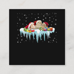 Rabbit Gift Three Rabbit Really Lovely Christmas Square Business Card