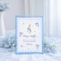 Rabbit Gingham Bunny Baby Shower Diaper Raffle