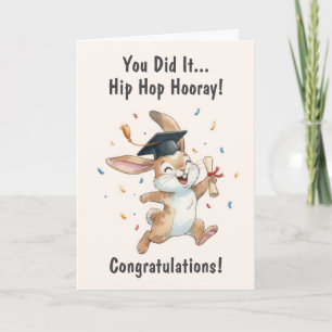 Rabbit Graduation Card