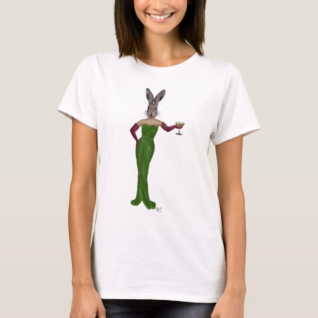 Rabbit Green Dress T-Shirt (Front)