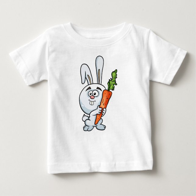 Rabbit, hare, carrot baby T-Shirt (Front)