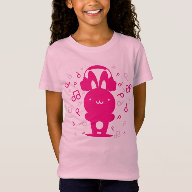 Rabbit_Headphones T-Shirt (Front)