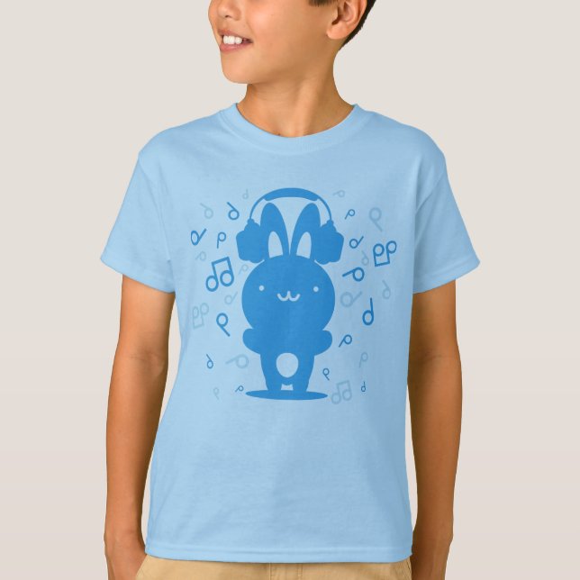 Rabbit_Headphones T-Shirt (Front)