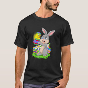 Rabbit Holding A Baby Chick Hatching From An Easte T-Shirt