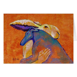 Rabbit Holding Dog