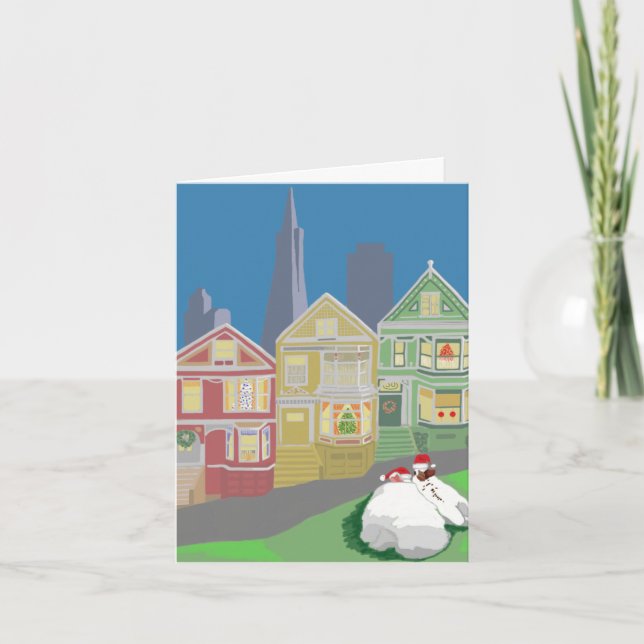 Rabbit Holiday Card - San Francisco (Front)
