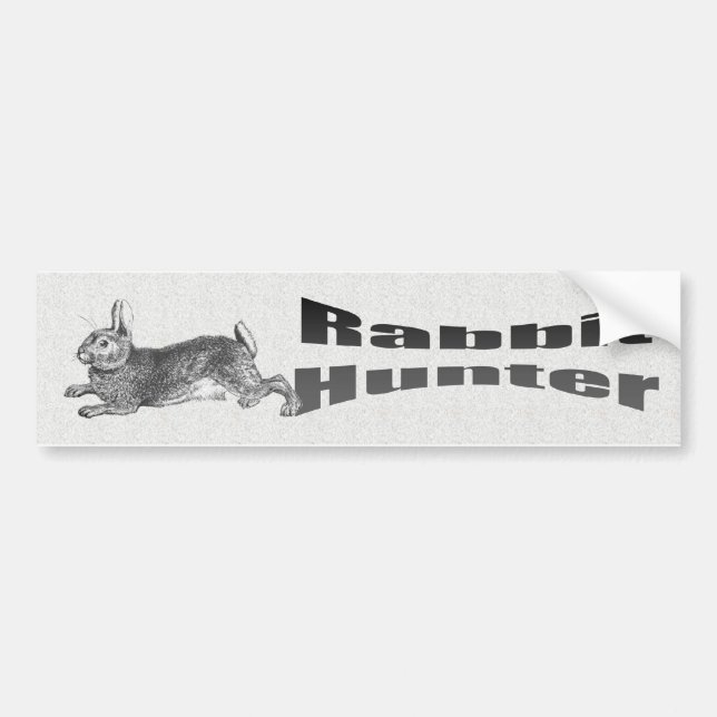 Rabbit Hunter Bumper Sticker (Front)